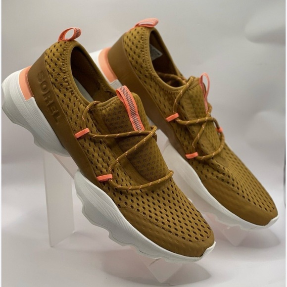 Sorel orange white kinetic impact lace sneakers size 7.5 - Picture 3 of 10